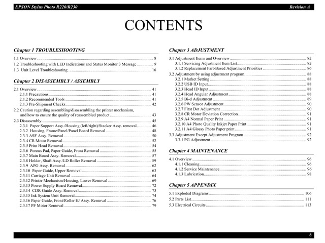 Epson R220 R230 Service Manual Epson R220 R230 Service Manual